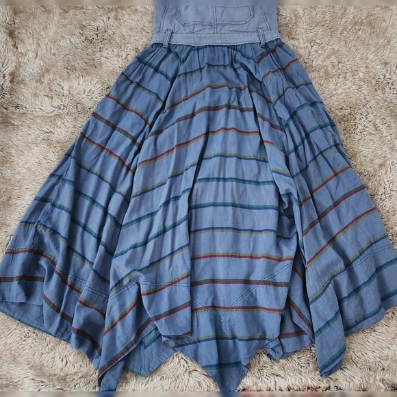 Free People So It Goes Maxi Dress in Oceanview‎ Combo Women's Size Large - Picture 5 of 16